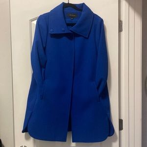 Ann Taylor Women's Dress Coat Royal Blue Collar L
